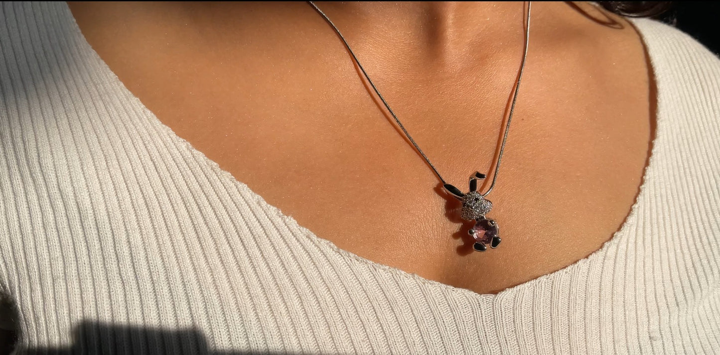 β¨ Cute Rabbit Bunny Pendant Necklace β¨ Anti-Tarnish | Trendy Korean Style | Perfect Gift for Girls π