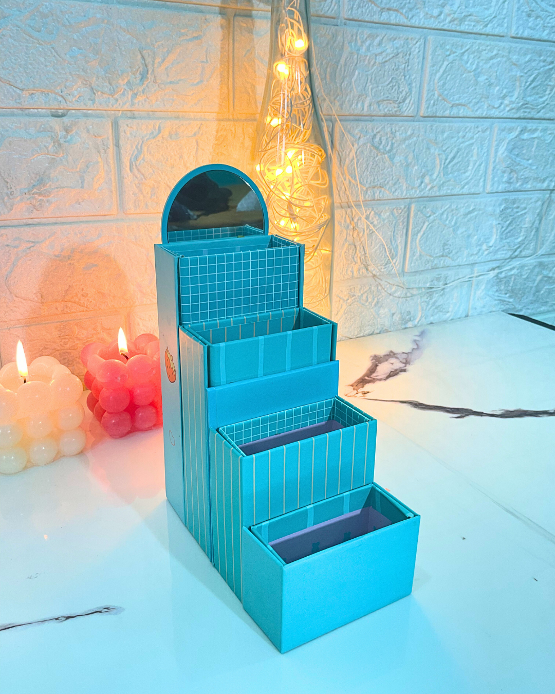 Rectangular Pencil Case with Mirror