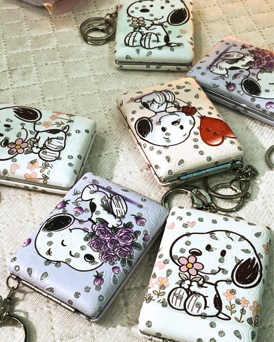 Cute Mini Mirror Wallet Keychain – Aesthetic Coin & Accessory Holder for Girls