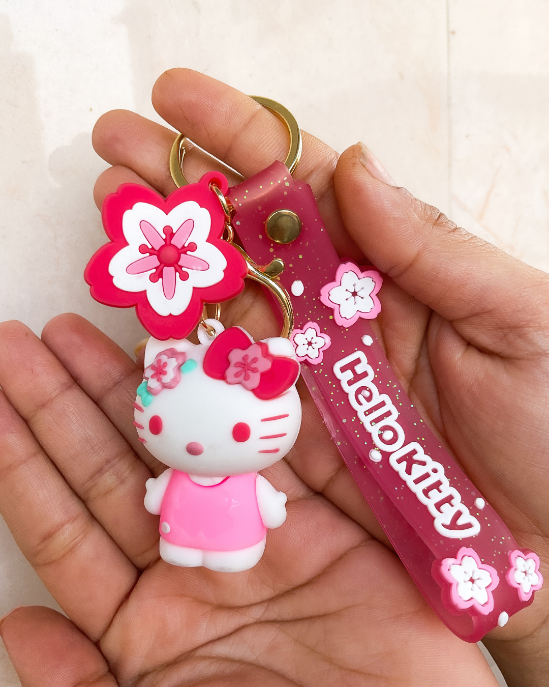 Cute Kitty Keychain – Aesthetic Cartoon Key Ring for Girls | Pink Kawaii Bag & Key Accessory