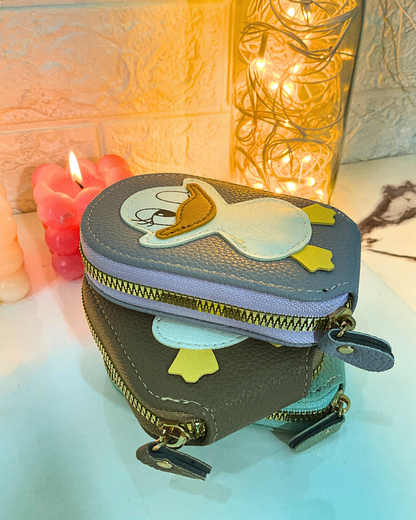 Girls Card Bag Travel Card Holder With 10 Compartments Wallet Organizer Bag