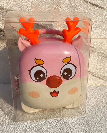 Premium Metal Character Piggy Bank with Secure Lock & Key