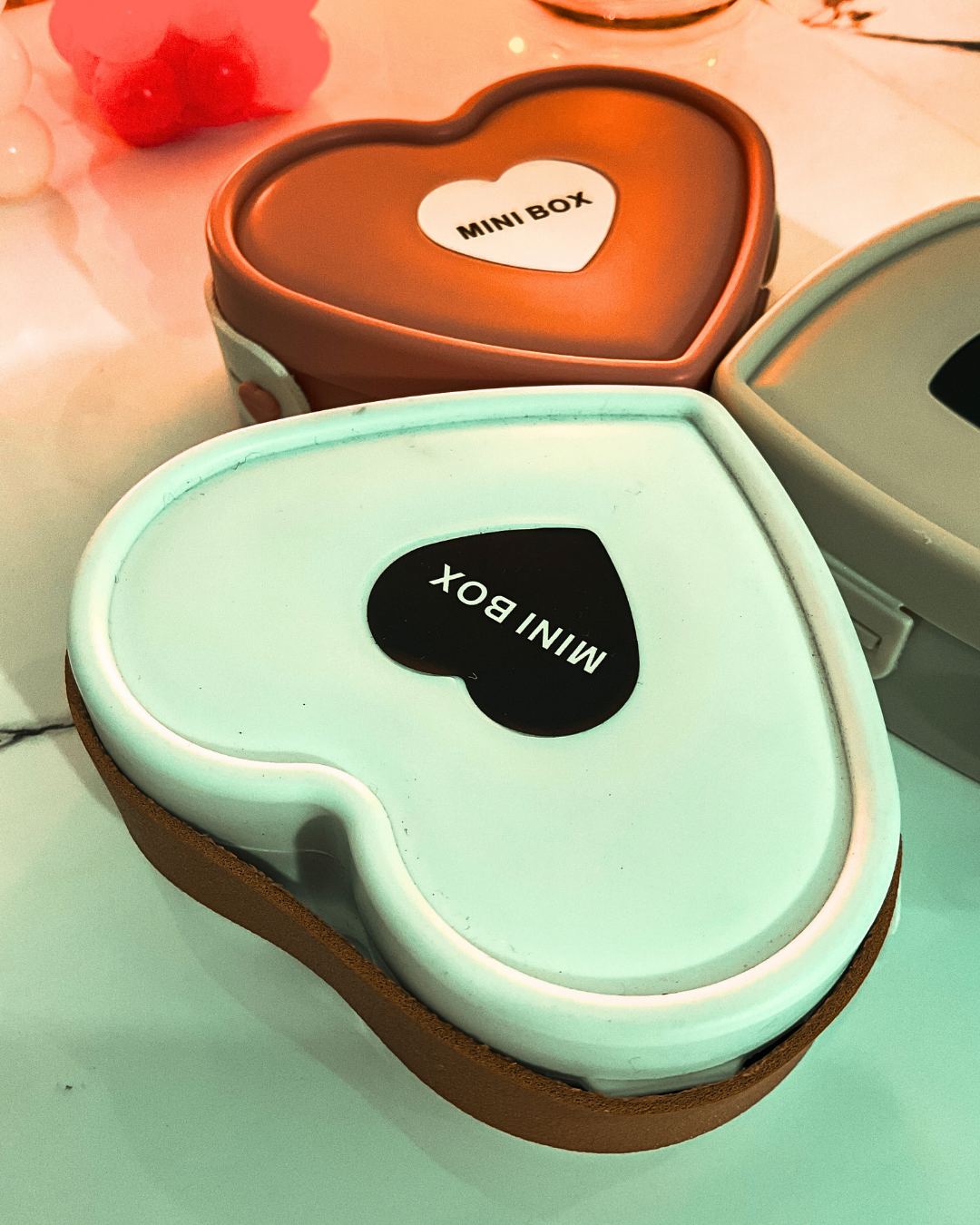 Heart-Shaped Small Jewelry Box Travel Jewelry Case Girls Mini Box for Rings Earrings Necklaces Organizing