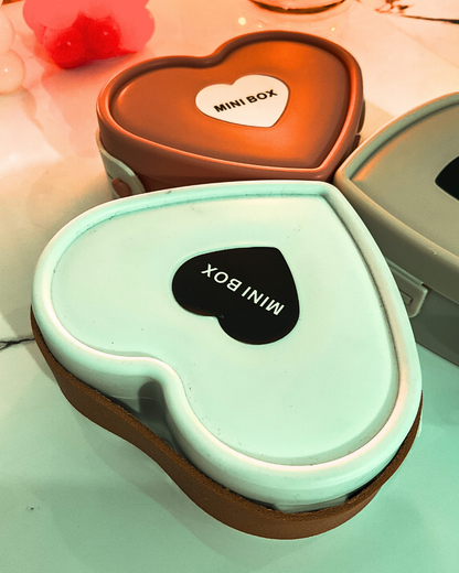 Heart-Shaped Small Jewelry Box Travel Jewelry Case Girls Mini Box for Rings Earrings Necklaces Organizing