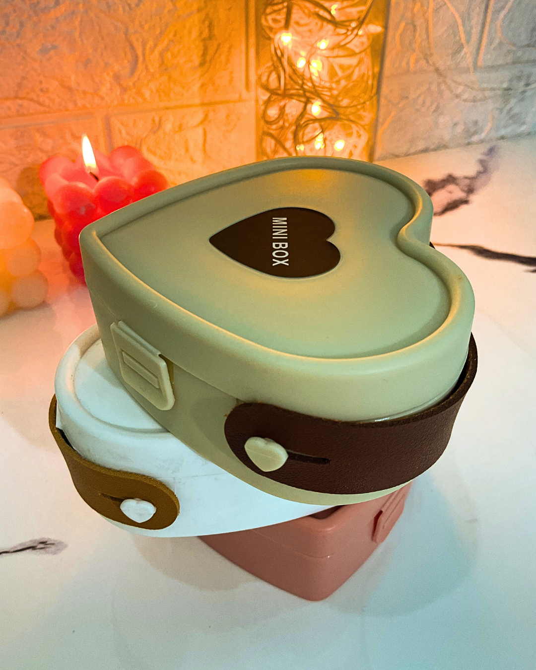 Heart-Shaped Small Jewelry Box Travel Jewelry Case Girls Mini Box for Rings Earrings Necklaces Organizing