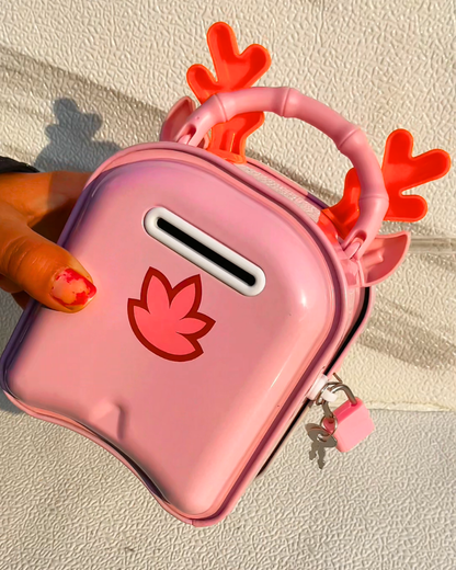 Premium Metal Character Piggy Bank with Secure Lock & Key