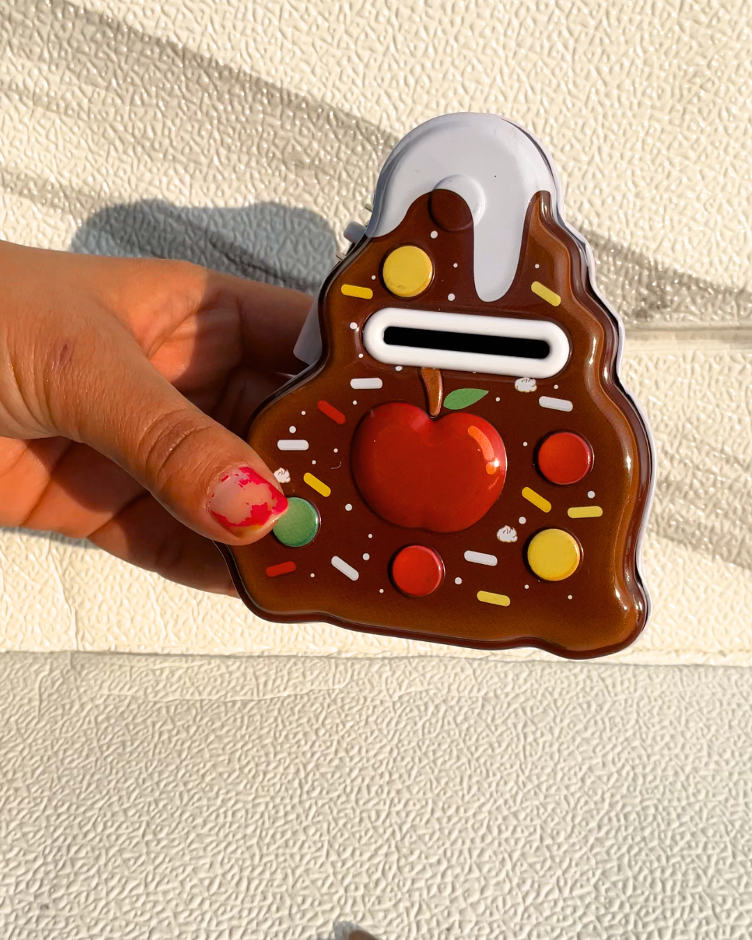 Premium Metal cake slice Piggy Bank with Lock and Key