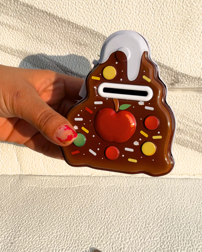 Premium Metal cake slice Piggy Bank with Lock and Key