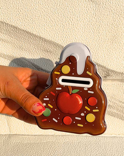 Premium Metal cake slice Piggy Bank with Lock and Key