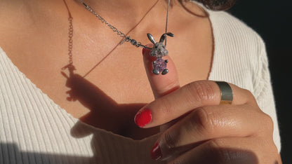 ✨ Cute Rabbit Bunny Pendant Necklace ✨ Anti-Tarnish | Trendy Korean Style | Perfect Gift for Girls 💖